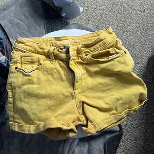 Yellow Jean shorts